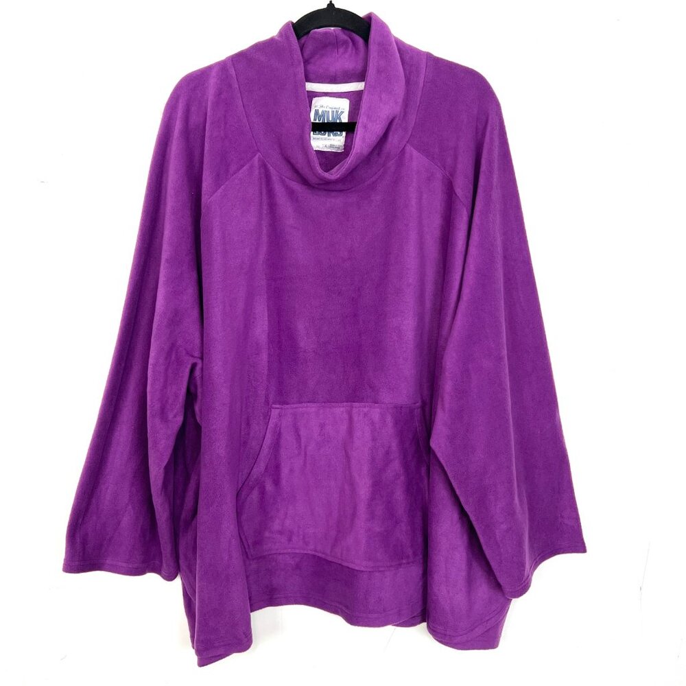 Muk Luks Dark Purple‎ Soft Fleece Sweatshirt Sweater 5X
